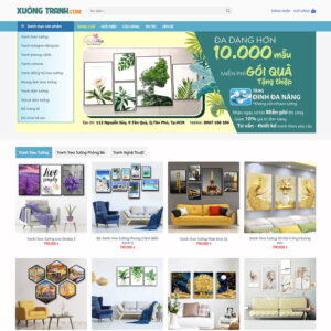 Mẫu website xưởng tranh